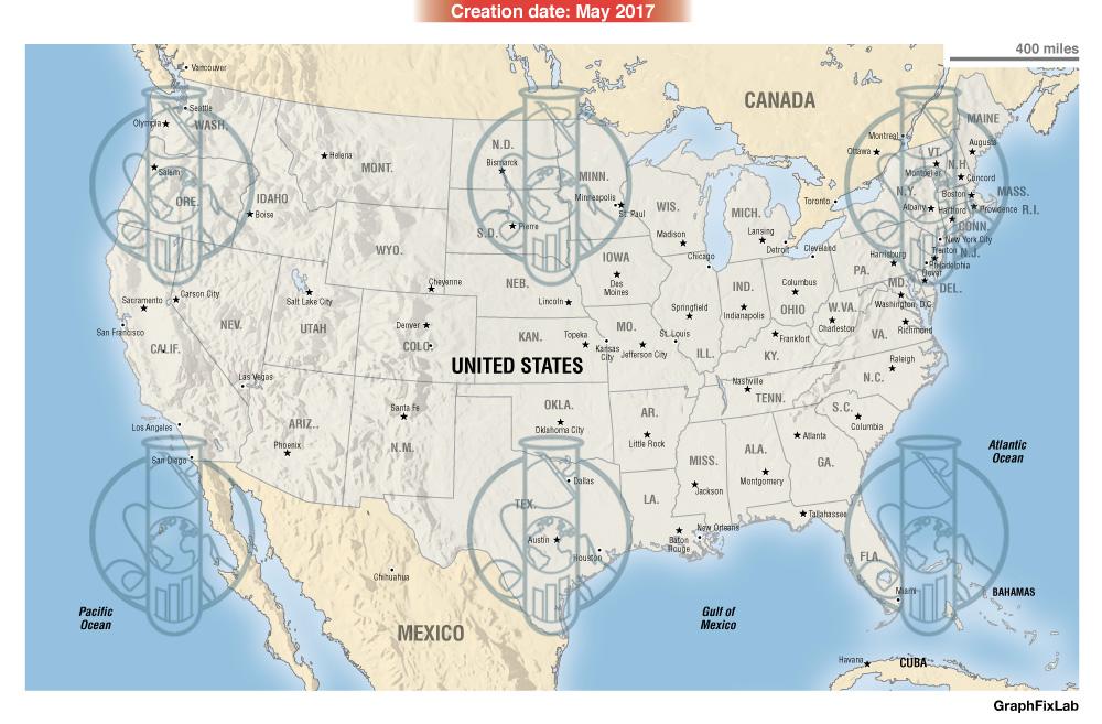GraphFixLab Lower 48 States Base Map